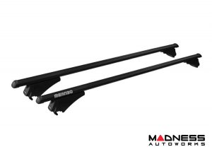 Alfa Romeo Stelvio Roof Rack Cross Bars - for models w/ factory roof rails - Black